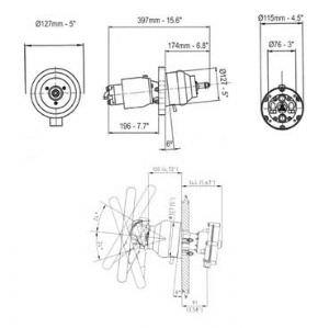 Ultraflex UP33T TILT MOUNT HYDRAULIC HELM  (click for enlarged image)